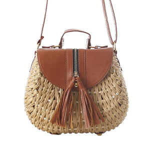 Sac à main Cuir et Paille Ecologia - Sacs GoHappy