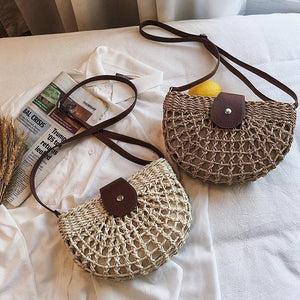 Sac en osier DEMI-LUNE - Sacs GoHappy