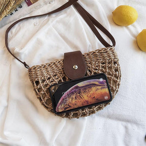 Sac en osier DEMI-LUNE - Sacs GoHappy