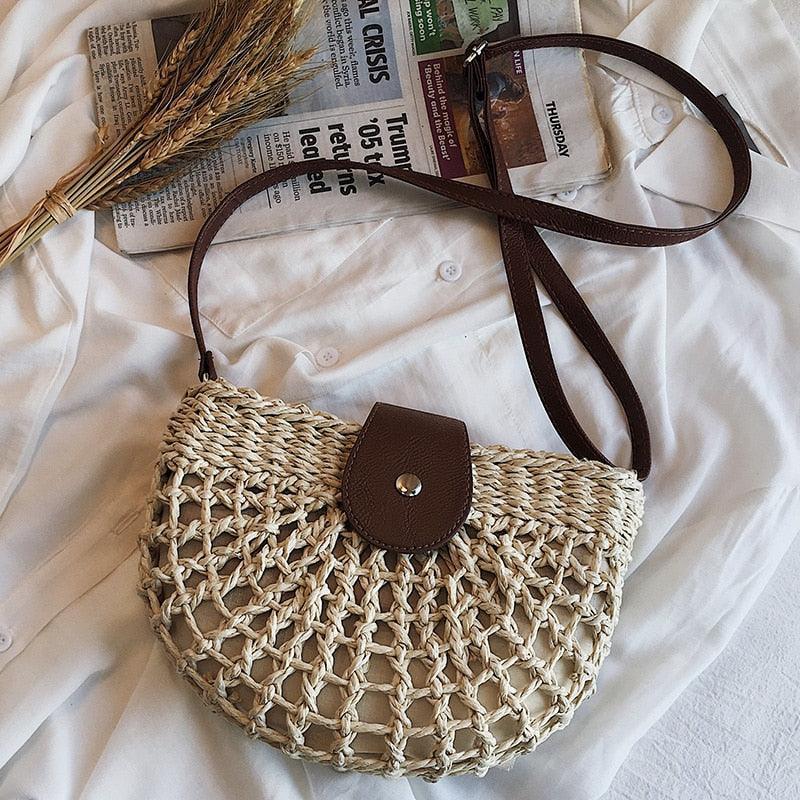 Sac en osier DEMI-LUNE - Sacs GoHappy