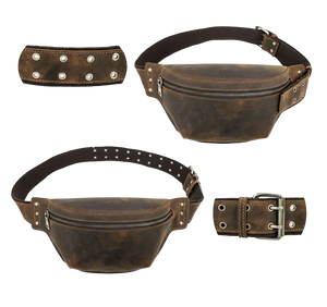 Banane Homme Sacoche Ceinture Véritable Cuir Vintage - sac banane homme GoHappy