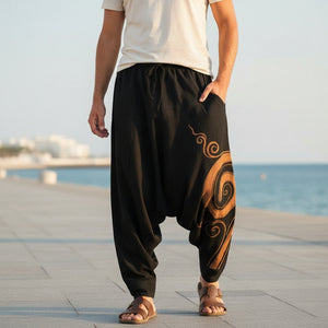 Sarouel Pantalon coton ultra-large - Pantalons de jogging GoHappy