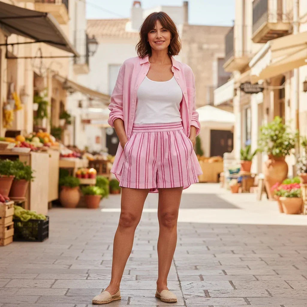 Shorts Rayés Confort Été - Style Streetwear - Shorts GoHappy