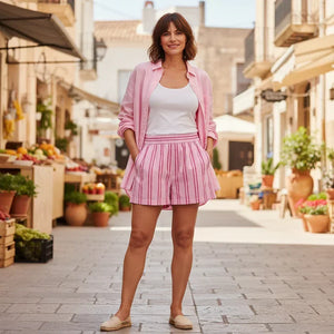 Shorts Rayés Confort Été - Style Streetwear - Shorts GoHappy