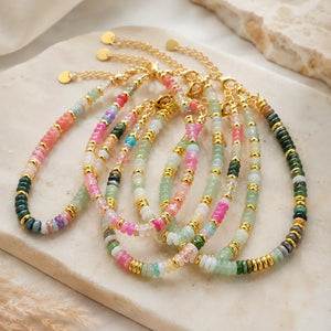 Good Vibes bracelet femme pierres naturelles colorées - bracelet femme GoHappy