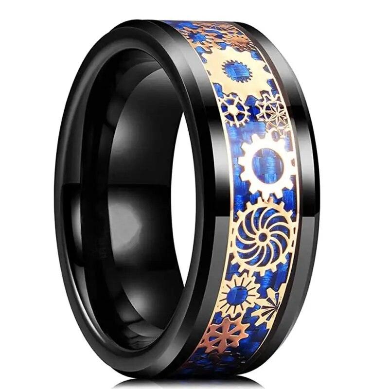 Bague Anneau NewStyle STEAMPUNK Tungstène