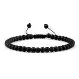 Bracelet de Perles d'Obsidienne Mauvais Œil - Bijoux GoHappy