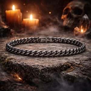 Bracelet Homme Maillons Épais Acier Street Style Gris Argenté Rock - bracelets métal homme GoHappy