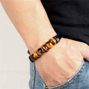 Bracelets Homme en Œil de Tigre