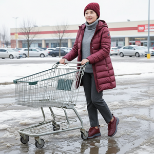 Bottes hiver fourrées ultra-chaudes et imperméables. Sans lacets, enfilage facile, semelle antidérapante épaisse. Confort optimal pour femmes actives.