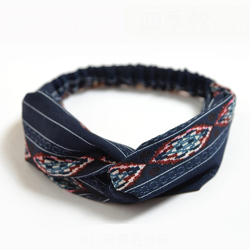 Bandeau Twist Riviera – Bohème Chic Imprimé Femme