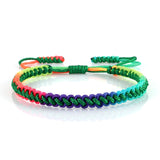 Bracelet Tressé Rainbow Nœuds Homme Femme Amitié Voyages Fêtes