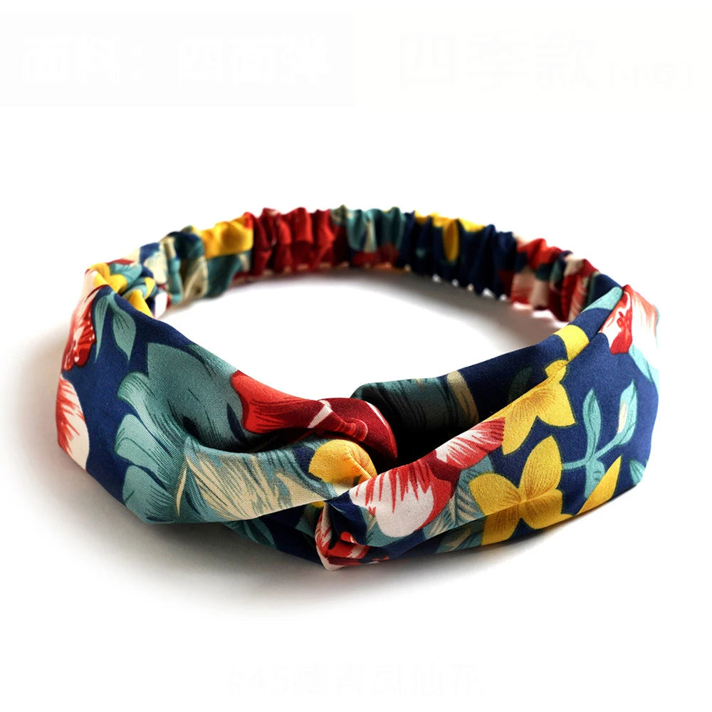 Bandeau Twist Riviera – Bohème Chic Imprimé Femme
