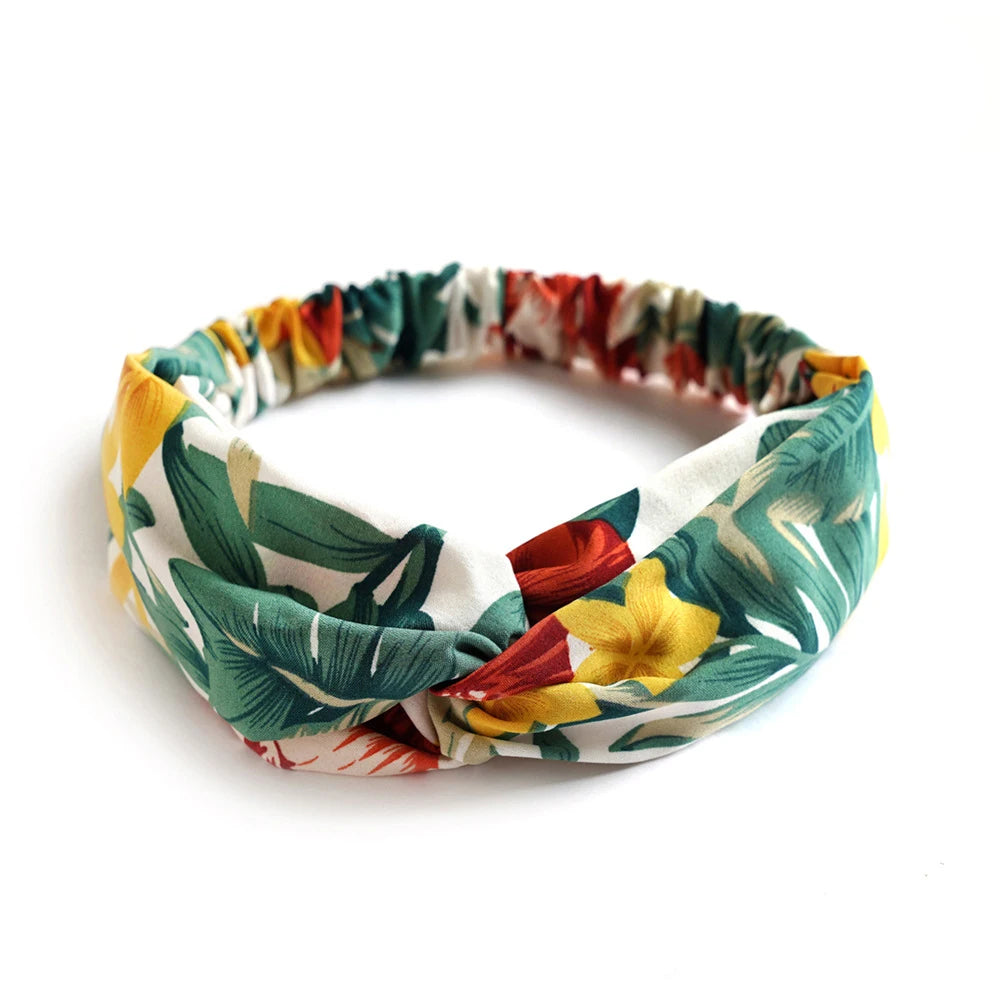 Bandeau Twist Riviera – Bohème Chic Imprimé Femme