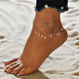 Bracelets Cheville Anklets Sweet Chainette Doré Argenté - bracelet cheville GoHappy