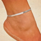 Bracelets Cheville Anklets Sweet Chainette Doré Argenté - bracelet cheville GoHappy