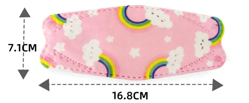 Masques KN95 enfant colorés 4 couches lot de 10 - Masques respiratoires GoHappy