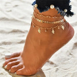 Bracelets Cheville Anklets Sweet Chainette Doré Argenté - bracelet cheville GoHappy