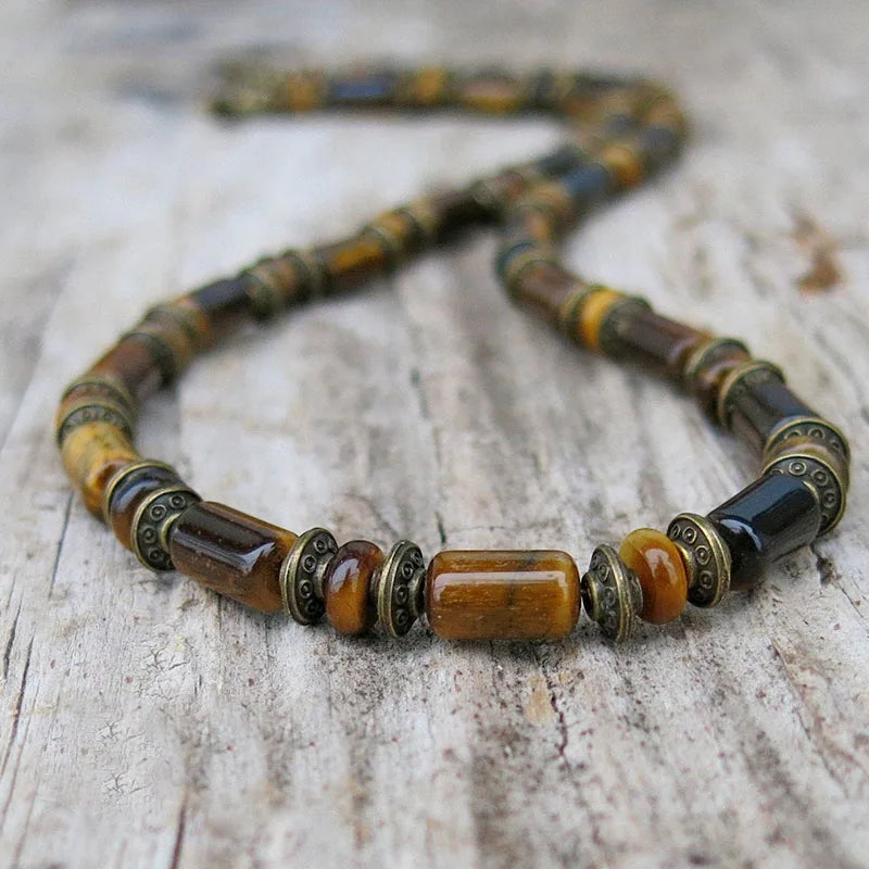 Collier perles naturelles homme baroudeur – Hanga Roa