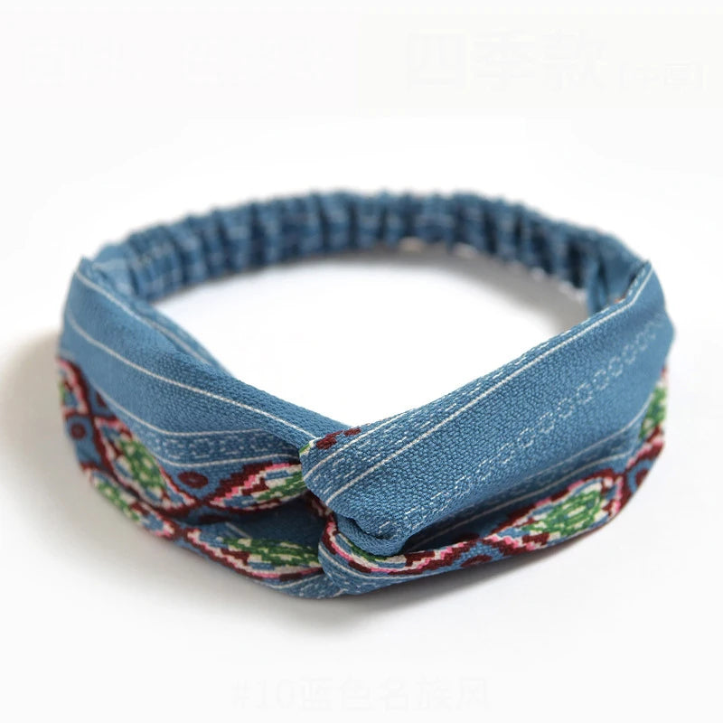 Bandeau Twist Riviera – Bohème Chic Imprimé Femme