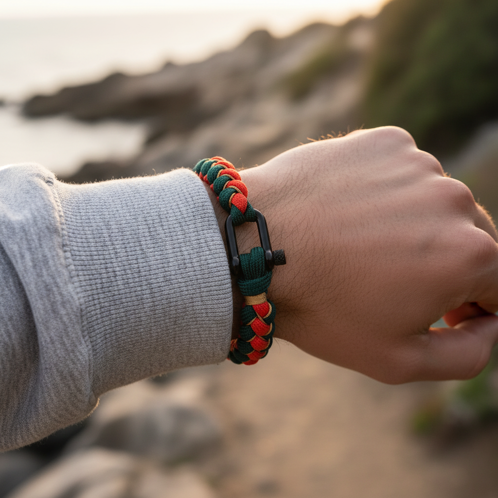 Canyon Lock bracelet corde tressée fermoir sécurité