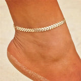 Bracelets Cheville Anklets Sweet Chainette Doré Argenté - bracelet cheville GoHappy