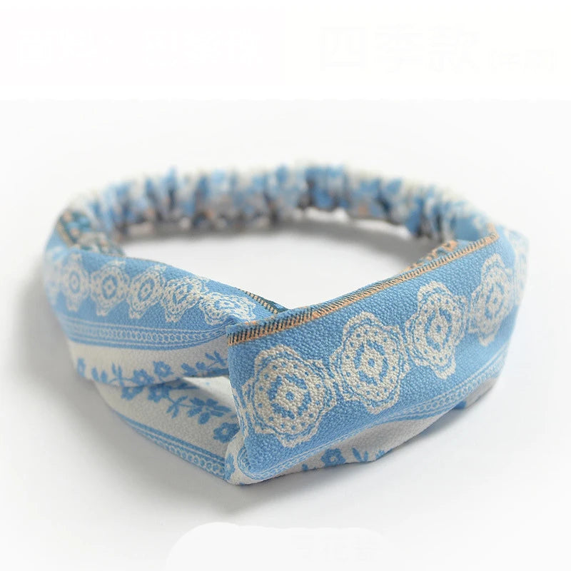 Bandeau Twist Riviera – Bohème Chic Imprimé Femme
