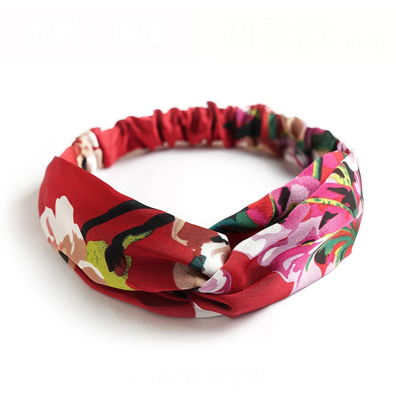 Bandeau Twist Riviera – Bohème Chic Imprimé Femme