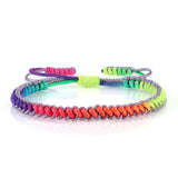 Bracelet Tressé Rainbow Nœuds Homme Femme Amitié Voyages Fêtes