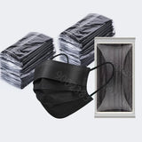 Masques jetables noirs - Lots de 50 à 500 pièces - Haute filtration