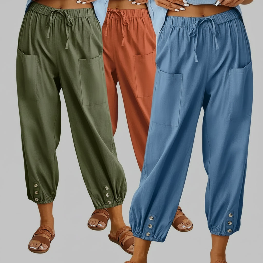 Pantalon Large Sarouel uni RELAX - Pantalon GoHappy