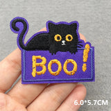 Patchs Brodés Chats Thermocollants Écussons Cartoon Vêtements Sacs