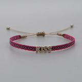 Bracelet Amitié Femme Coton Fin - Charm Cœur Strass Ajustable - bracelets femme cordon GoHappy