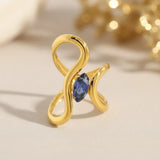 Bague Dorée Irrégulière — Plaqué Or 18K & Cristal Zircon - bague femme GoHappy