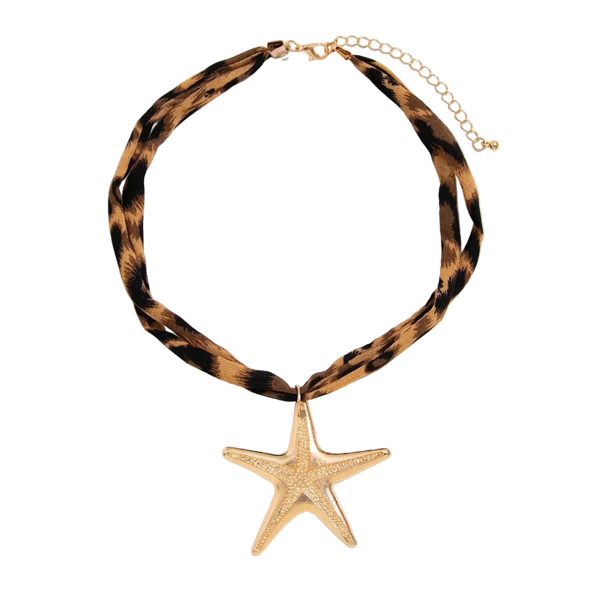 Collier Velours Léopard Pendentif Doré Femme Ethnique Boho Chic - collier femme GoHappy