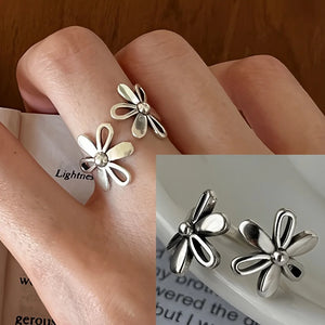 Bague femme Atelier Reflets Duo Marguerites bijou fantaisie GoHappy France