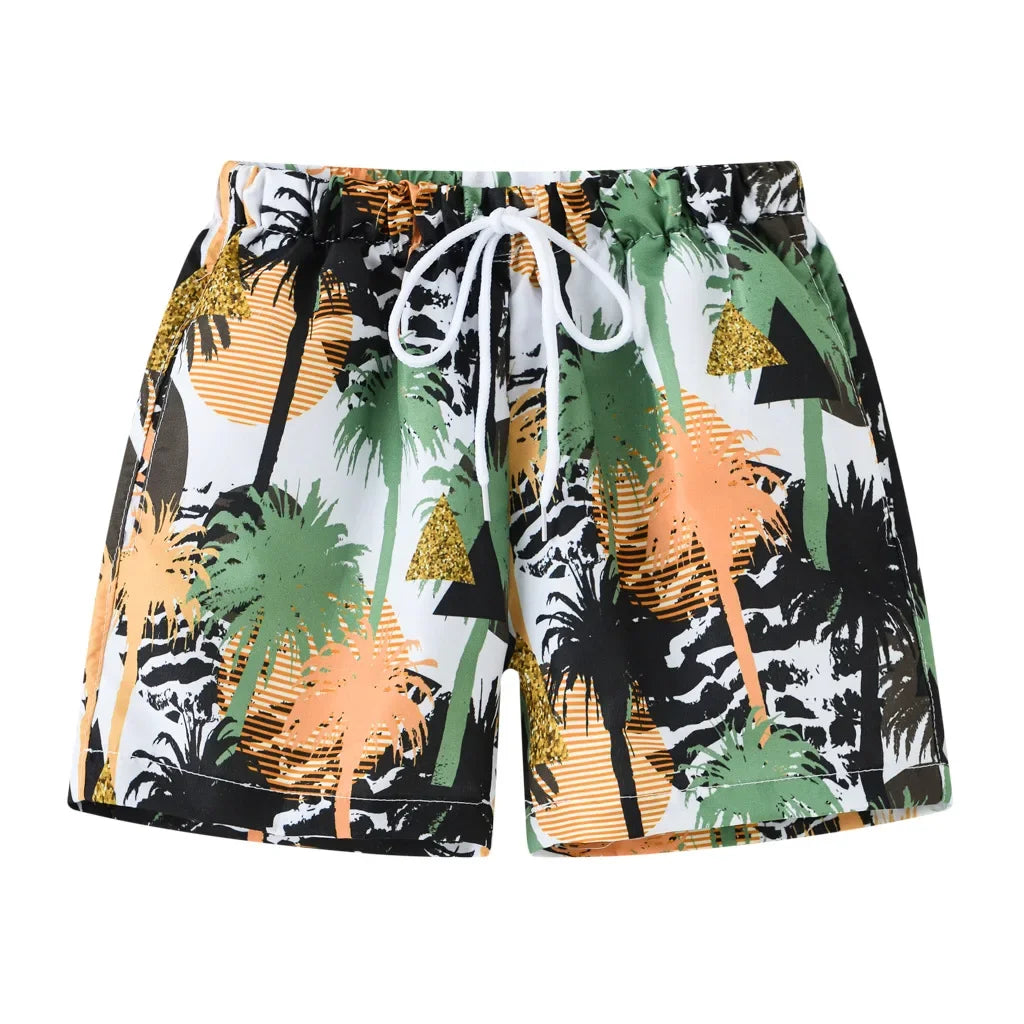 Short Bain Enfant Garçon Imprimé Coloré Plage Été 2 à 8 Ans - boxer de bain GoHappy