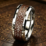 Symboles & Légendes bague unisexe 8 mm 4 motifs