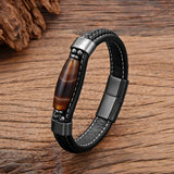 Kyoto Spirit bracelet cuir agate naturelle goutte d’eau