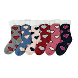 Chaussettes Douillettes Noël Femme Ado Fourrées Antidérapantes