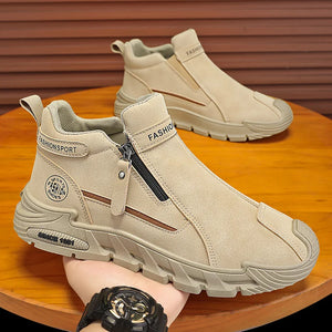 Ridge Beige Sable bottines homme sans lacets