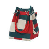 Sac Main Seau Tricoté Multicolore Rétro Coton Bohème Artisanal - sacs à main GoHappy