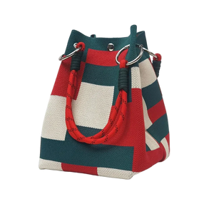 Sac Main Seau Tricoté Multicolore Rétro Coton Bohème Artisanal - sacs à main GoHappy