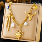 Colliers Costa Luz soleil coquillage perles dorées - colliers GoHappy