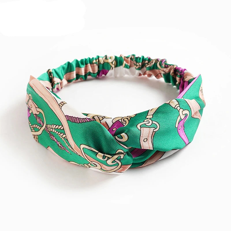 Bandeau Twist Riviera – Bohème Chic Imprimé Femme