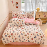 Housse Couette Velours Enfant Motifs Cartoon Douce Chaude 150-220cm