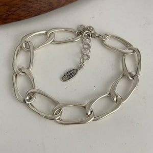 Bracelet femme Liens Bohèmes Maillons Ovales argent 925 style rétro GoHappy France