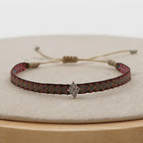 Bracelet Amitié Femme Coton Fin - Charm Cœur Strass Ajustable - bracelets femme cordon GoHappy