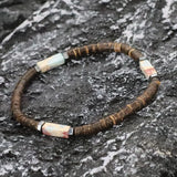 Coconut Coast bracelet homme perles coco et pierres naturelles - GoHappy