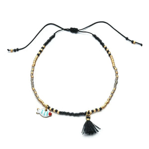 Bracelet femme boho perles Miyuki pompon coloré - bracelet perles GoHappy